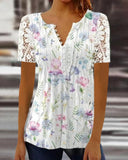 Stylish Women's V-Neck Print Tee