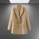 Vintage Inspired Women's Double-Breasted Office Blazer