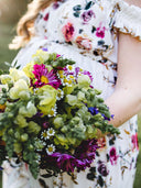Floral Midi Maternity Dress with Side Slit