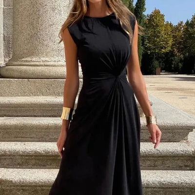 Chic Women's Long Sleeve V-Neck Maxi Dress