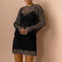 Chic Pearl Mesh Two-Piece Dress Set