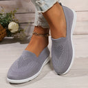 Chic Solid Color Knit Sneakers for Women