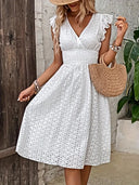 Chic Wrap Dress with Gathered Design for Any Event