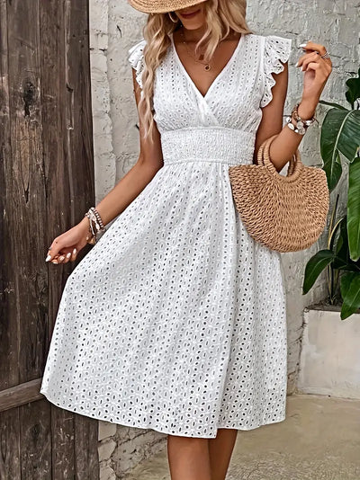 Chic Wrap Dress with Gathered Design for Any Event