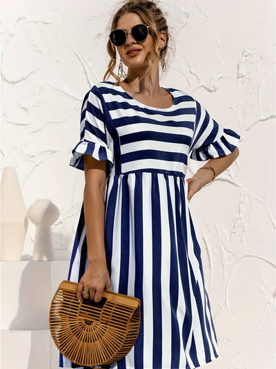 Chic Striped Mini Dress for Effortless Style