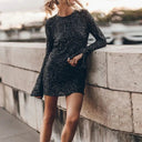 Open Back Glitter Party Dress