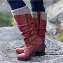 Teresa - Stylish Buckle Knee-High Boots for Every Occasion