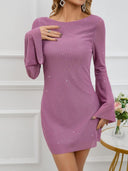 Chic Long-Sleeved Mini Dress for Parties