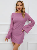 Chic Long-Sleeved Mini Dress for Parties