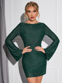 Chic Long-Sleeved Mini Dress for Parties