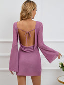 Chic Long-Sleeved Mini Dress for Parties