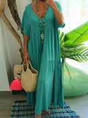 Chic Women's Maxi Dress in Flowing Fabric
