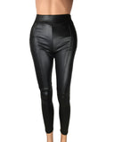High-Waisted Faux Leather Leggings for Women