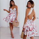 Floral Lace Accented Summer Dress for Women