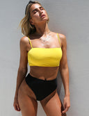 Chic Women's High-Cut Bikini Set with Stylish Straps