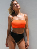 Chic Women's High-Cut Bikini Set with Stylish Straps