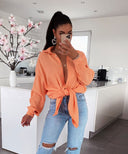 Pastel Orange Musselin Blouse for Every Occasion