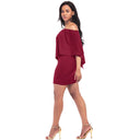 Chic Women's Dress with Flowy Top and Fitted Skirt