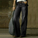 Chic Wide Leg Denim Trousers for All Events