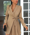 Chic Solid Blazer Dress for Stylish Occasions
