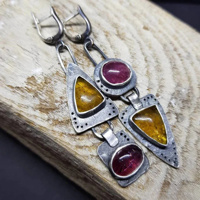 Retro Triangle Geometric Earrings