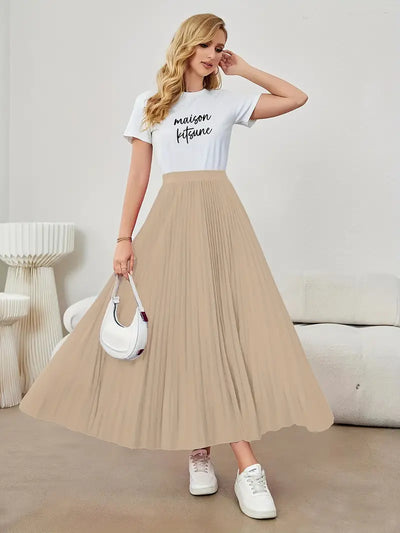 Chic Pleated Maxi Skirt for Everyday Style