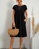 Round Neckline Dress for Effortless Style