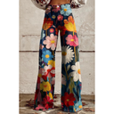 Women's Floral Print Denim Trousers