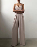 Chic High-Waist Spaghetti Strap Jumpsuit