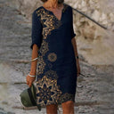 Floral Pattern Women's Dress - Chic Style