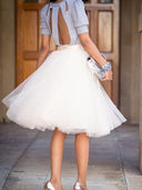 Chic White Tulle Skirt for Women - Fluffy Fashion Statement
