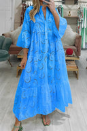 Chic Eyelet Embroidered Dress