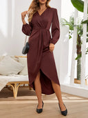 Chic Midi Wrap Dress for Every Occasion