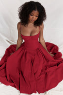 Sleek Corset-Style Midi Dress