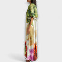 Floral Asymmetrical Maxi Dress for Events