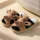 Cozy Plush Animal House Slippers