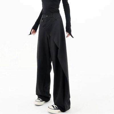 Asymmetric Trendy Baggy Trousers for Style