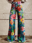 Chic Floral Patterned Jeans for Effortless Style