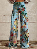Chic Floral Patterned Jeans for Effortless Style