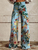 Colorful Vintage Women's Trousers - Retro Style