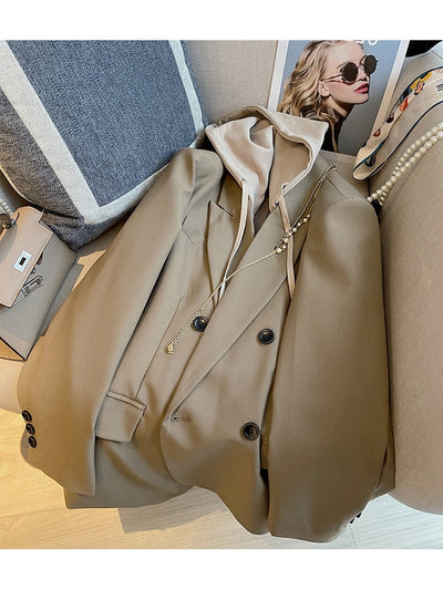 Women’s Hooded Blazer for Autumn & Winter Style