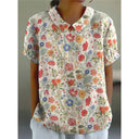 Pastoral Floral Cotton Blouse for Effortless Style