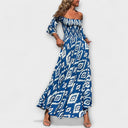 Ocean Floral Off-Shoulder Dress for Beach Days