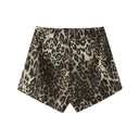 Chic Denim Leopard Print Shorts