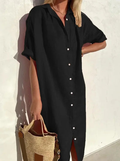Chic Button-Up Shirt Dress for Any Occasion
