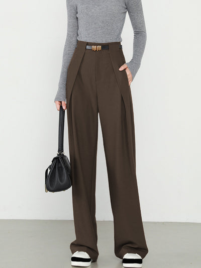 Chic Straight Pants with Pockets