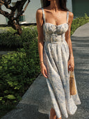 Floral Garden Midi Dress in Chic Style