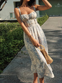 Floral Garden Midi Dress in Chic Style