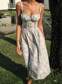 Floral Garden Midi Dress in Chic Style