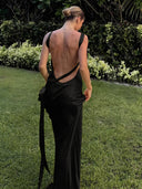 Asymmetrical Satin One-Shoulder Dress
